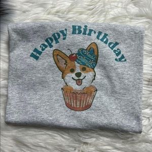 Brand new happy birthday corgi T-shirt unisex